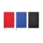 A5 PU Leather Notebooks with Elastic Band, Calendar, Pen Holder