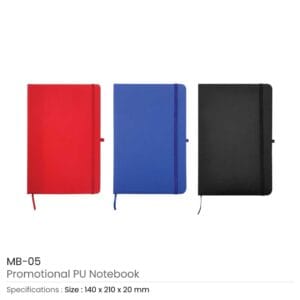 A5 PU Leather Notebooks with Elastic Band, Calendar, Pen Holder - Image 3