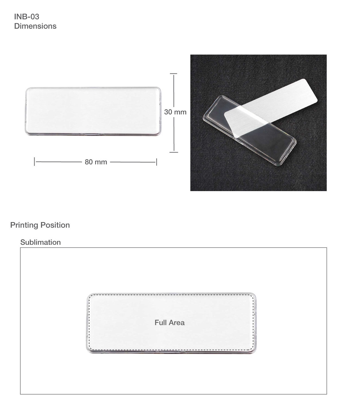 Name Badges with Lens Cover 1 Badges INB 03