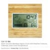 Multi-Function Bamboo Digital Clock with Weather Forecast, Calendar, Alarm, Temperature - Image 3
