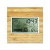 Multi-Function Bamboo Digital Clock with Weather Forecast, Calendar, Alarm, Temperature