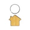 Bamboo & Metal Keychain House Shaped - Image 4