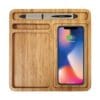 Bamboo 15W Wireless Desk Fast Charging Pad and Organizer - Image 5