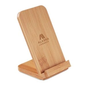 Eco-Friendly Bamboo 10W Wireless Charger Stand - Image 2