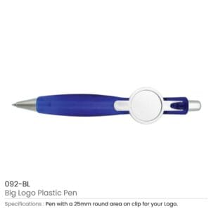 Big Logo Plastic Pens - Image 3