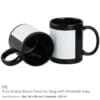 Black Ceramic Mugs with Printable Area - Image 3