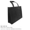 A4 Horizontal Black Non Woven Shopping Bags - Image 3