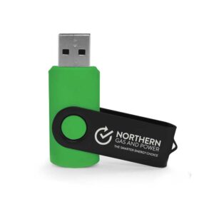 Black Swivel USB Flash Drives - Image 2
