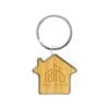 Bamboo & Metal Keychain House Shaped - Image 2
