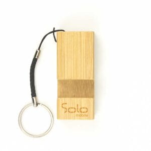 Bamboo Phone Stand Keychain - Image 2
