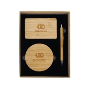 Bamboo Tech Gift Sets in Kraft Gift Box - Image 2