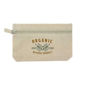 Cotton Pouch with front Zipper - Image 2