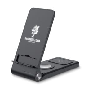 Foldable Wireless Charging Station 15W and Light-up Logo - Image 2