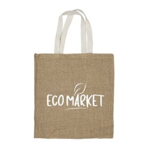 Jute Bags with White Handle - Image 2