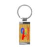 Rectangular Bamboo & Metal Keychains - Image 2