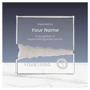 Square Crystal Awards in Hardboard Box - Image 2