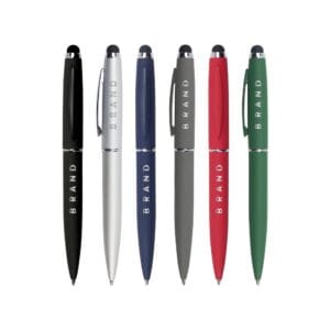 Stylus Metal Pens Rubberized & Twist-action - Image 2