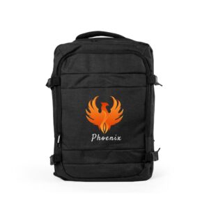 Travel Backpacks in Black Polyester Material - Image 2
