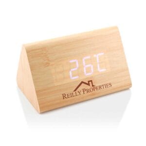 Triangular Wooden Desk Clock - Image 2