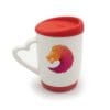 White Ceramic Mugs with Silicone Cap and Base - Image 2