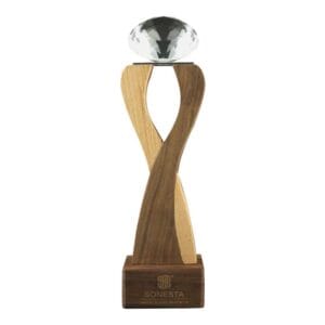 Wooden Crystal Trophy - Image 2