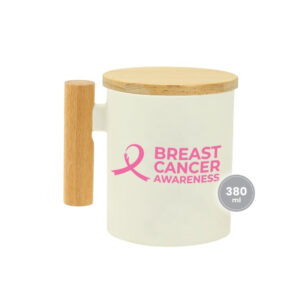 Ceramic Coffee Mugs with Breast Cancer Awareness Logo - Image 2