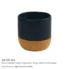 Ceramic Cup with Cork Base 6 oz Matte Finish - Image 4