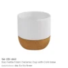 Ceramic Cup with Cork Base 6 oz Matte Finish - Image 3