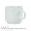 Ceramic Cups 10 Oz Glossy Finish White Color - Image 3