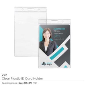 Clear Plastic ID Card Holder - Image 3