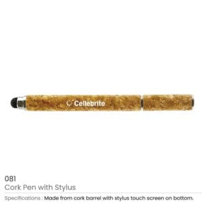 Cork Pens with Stylus - Image 5