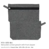 Cotton Pouch with front Zipper - Image 4