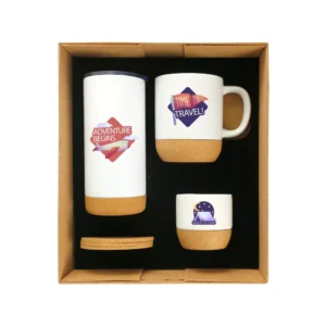 Cork Drinkware Gift Sets in a Cardboard Gift Box GS-10 - Image 2