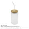 Glass Bottle with Straw and Bamboo Lid - Image 3