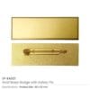 Gold Brass Badges with Safety Pin - Image 3