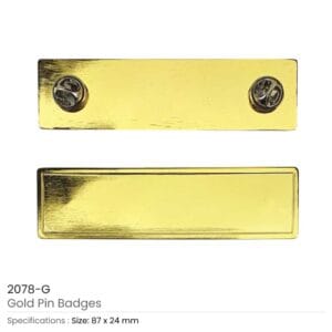 Gold Metal Pin Badges - Image 3