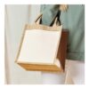 Eco-Friendly Jute Bags with Front Cotton Pocket & Button Closure - Image 5