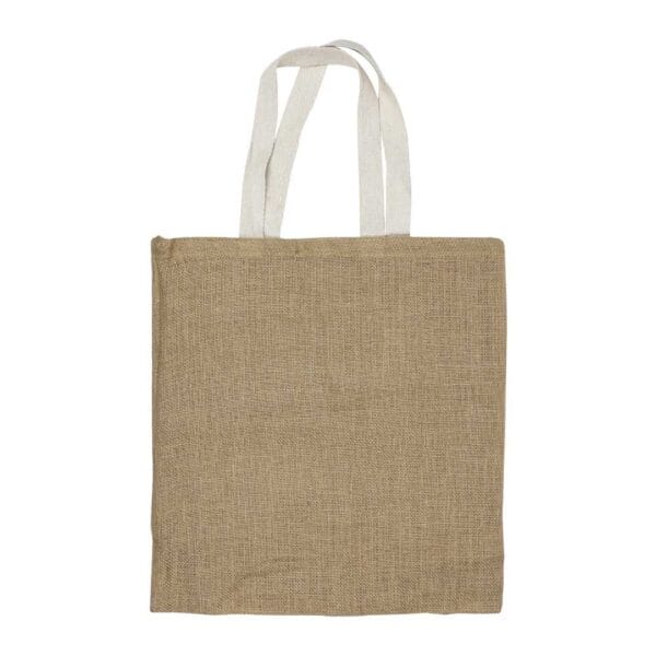 Jute Bags with White Handle