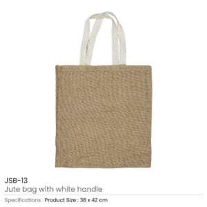 Jute Bags with White Handle - Image 3