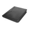 Leather Zipper Portfolio with Memo Pad, Card Slots & Calculator