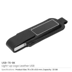 Light-Up Logo Leather USB 32GB - Image 3