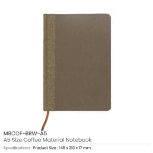 A5 size Coffee Material Notebook - Image 3