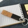 Metal Keychain with Cork Strap - Image 4