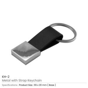 Metal Keychain with Strap - Image 4