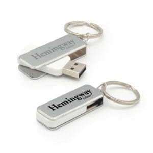 Metal Swivel USB with Key Holder - Image 2