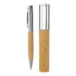 Metal and Bamboo Pens with Tube Box