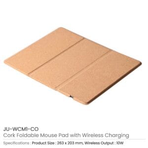 Cork Foldable Mousepads with 15W Wireless Charging Type C - Image 3
