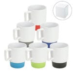 Ceramic Mugs with Bottom Clay in 12 Oz, Matte Finish