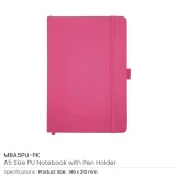 PU Notebook with Pen Holder - Image 6