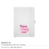 PU Notebook with Breast Cancer Awareness Logo - Image 4